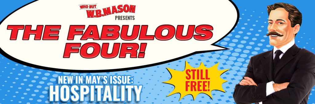 fab four man with speech bubble hospitality