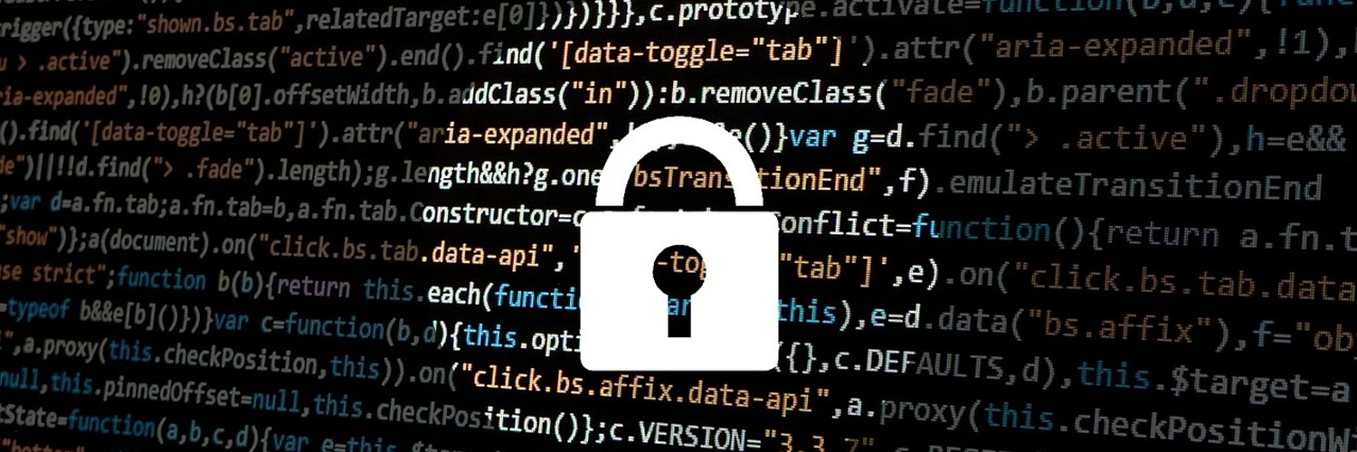Code with lock symbol signifying restricted data