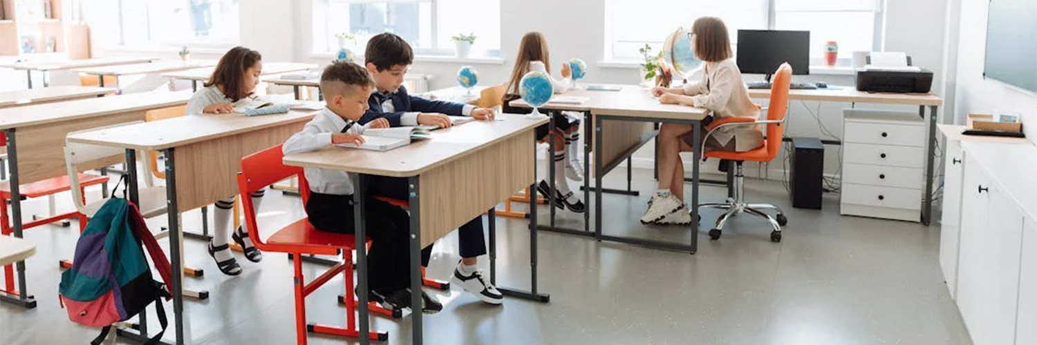 students sitting in classroom