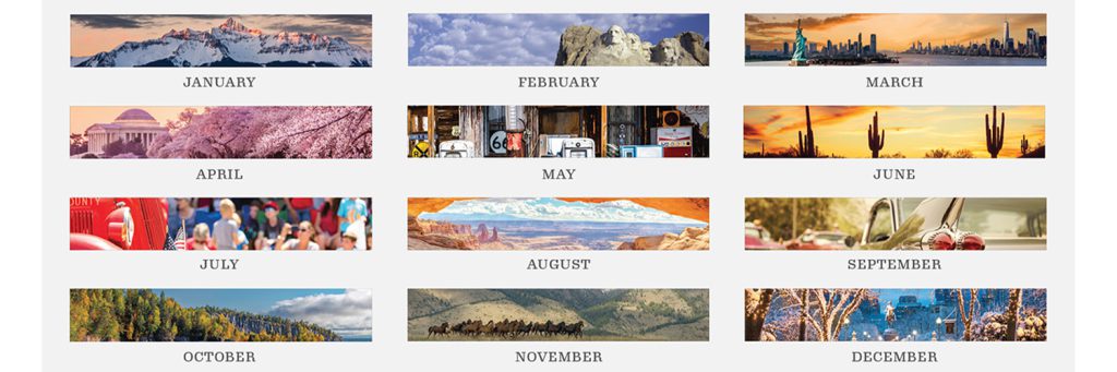 collage of different calendar months