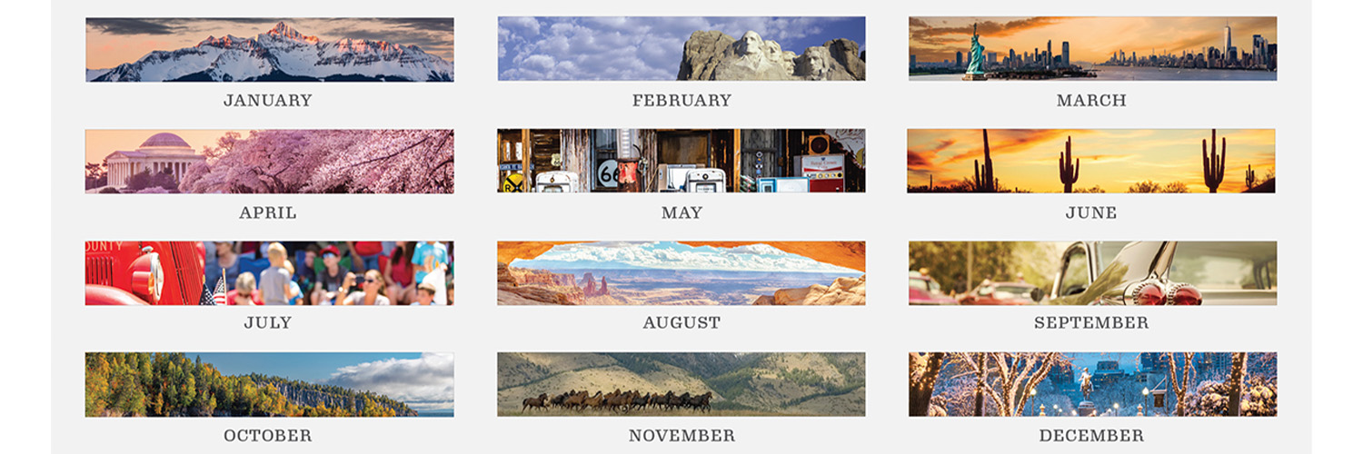 collage of different calendar months